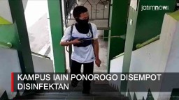 Video: Kampus IAIN Ponorogo Disemprot Disinfektan