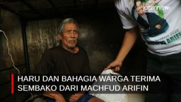 Video: Haru dan Bahagia Warga Terima Sembako dari Machfud Arifin