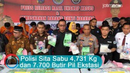 Video: Polisi Sita Sabu 4,731 Kg dan 7.700 Butir Pil Ekstasi