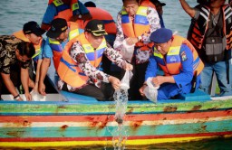 200 Ribu Benih Rajungan Ditebar di Paciran Lamongan