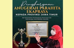 Pemprov Jatim Raih Anugerah Parahita Ekapraya 2021 dari Kementerian PPPA