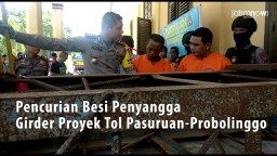 Video: Pencurian Besi Penyangga Girder Proyek Tol Pas-Pro