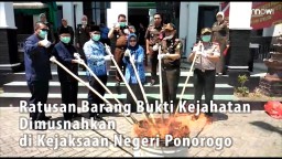 Video: Ratusan Barang Bukti  Dimusnahkan di Kejaksaan Negeri  Ponorogo