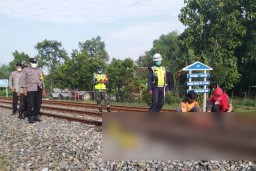 Wanita di Mojokerto Tewas Mengenaskan Tertabrak Kereta Api