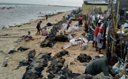 Tanggul Penahan Air Laut di Pulau Gili Ketapang Ambrol Dihantam Ombak