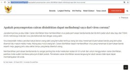 Penyemprotan Cairan Disinfektan Bisa Melindungi Manusia dari Corona?