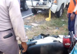 'Adu Banteng' dengan Mobil Pikap, Ibu dan Anak Tewas 