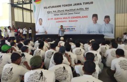 TKD Jatim Ajak Pekerja Pabrik di Sidoarjo Menangkan Jokowi 70 Persen