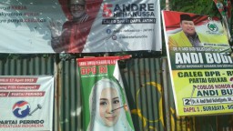 Masuki Masa Tenang, Ribuan Atribut Kampanye Ditertibkan Sejak Dinihari