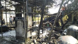 SPBU Mini di Sidoarjo Terbakar