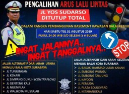 Proyek Alun-alun Surabaya, Jalan Yos Sudarso Ditutup Total 31 Agustus