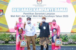 KPU Surabaya Gelar Deklarasi Kampanye Damai, Eri Cahyadi Tak Hadir
