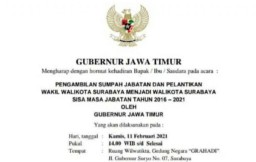 Beredar Undangan Pelantikan Whisnu Sakti Gantikan Risma di Grahadi
