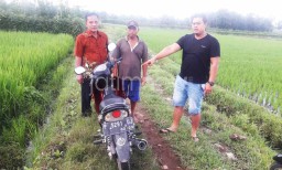 Curi Motor di Pinggir Sawah, Dua Sekawan Babak Belur Dihajar Warga