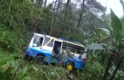 Bus Mini Terjun ke Jurang, Evakuasi Butuh 10 Jam
