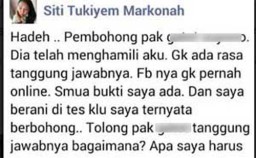 Heboh, Status Akun FB ini Curhat Telah Dihamili Pak Camat