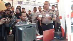 Satpas Colombo Pasang Sensor untuk Ujian Praktek SIM