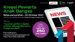 Gojek dan AMSI Gelar Penghargaan Karya Jurnalistik Kreasi Pewarta Anak Bangsa 