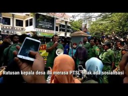 Video: Demo PTSL, Ratusan Kepala Desa Tuntut Turunkan Spanduk Di BPN