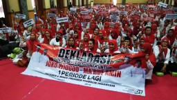 Emak-emak Rampak Sarinah Tulungagung Deklarasi Dukung Jokowi-Ma'ruf