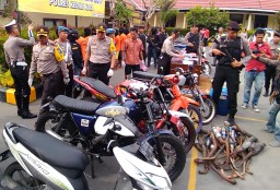 Polresta Kediri Panen Tangkapan