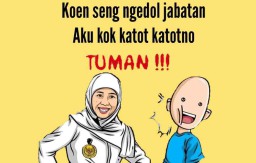 Meme Khofifah Tidak Terlibat Rommy Beredar, 'Tuman'