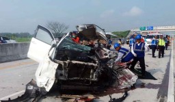 Kecelakaan di Tol Madiun-Nganjuk, 3 Orang Tewas