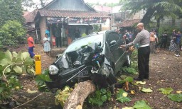 Mobilnya Tabrak Pohon, Ustaz di Ponorogo Selamat