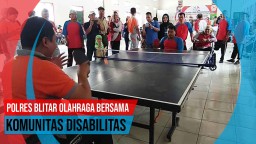 Video: Polres Blitar Olahraga Bersama Komunitas Disabilitas