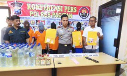 Operasi Miras, Polres Pacitan Temukan Arak Jowo Kemasan Paket Hemat