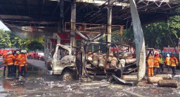SPBU di SIER Terbakar, Satu Truk Muat Tabung Elpiji Gosong
