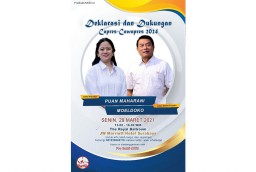 Poster Deklarasi Puan-Moeldoko Capres-Cawapres 2024 di Surabaya Disebut Hoaks