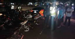 146 Motor Terjaring Razia Balap Liar di Kediri