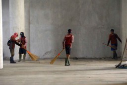 Lapangan Tembak Kedung Cowek Surabaya Disiapkan Jadi Rumah Sakit Lapangan