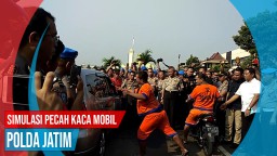 Video: Simulasi Pecah Kaca Mobil Polda Jatim