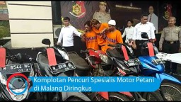 Video: Komplotan Pencuri Spesialis Motor Petani di Malang Diringkus