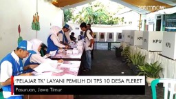 Video: 'Pelajar TK' Layani Pemilih di TPS 10 Desa Pleret, Pasuruan