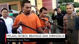 Video: Pelaku Bobol Brankas SMK di Mojokerto Diringkus