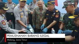 Video: Pemusnahan Barang Ilegal di Malang