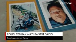 Video: Polisi Tembak Mati Bandit Sadis di Surabaya
