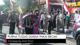 Video: Purna Tugas Diarak Pakai Becak