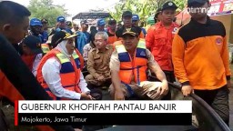 Video: Gubernur Khofifah Pantau Banjir di Mojokerto