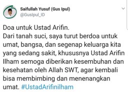 Umroh, Gus Ipul Doakan Kesembuhan Ustadz Arifin Ilham