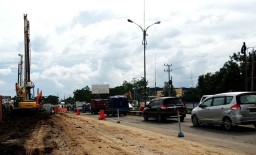 Kemacetan di Hari Pertama Rekayasa Lalu Lintas Proyek Underpass Malang