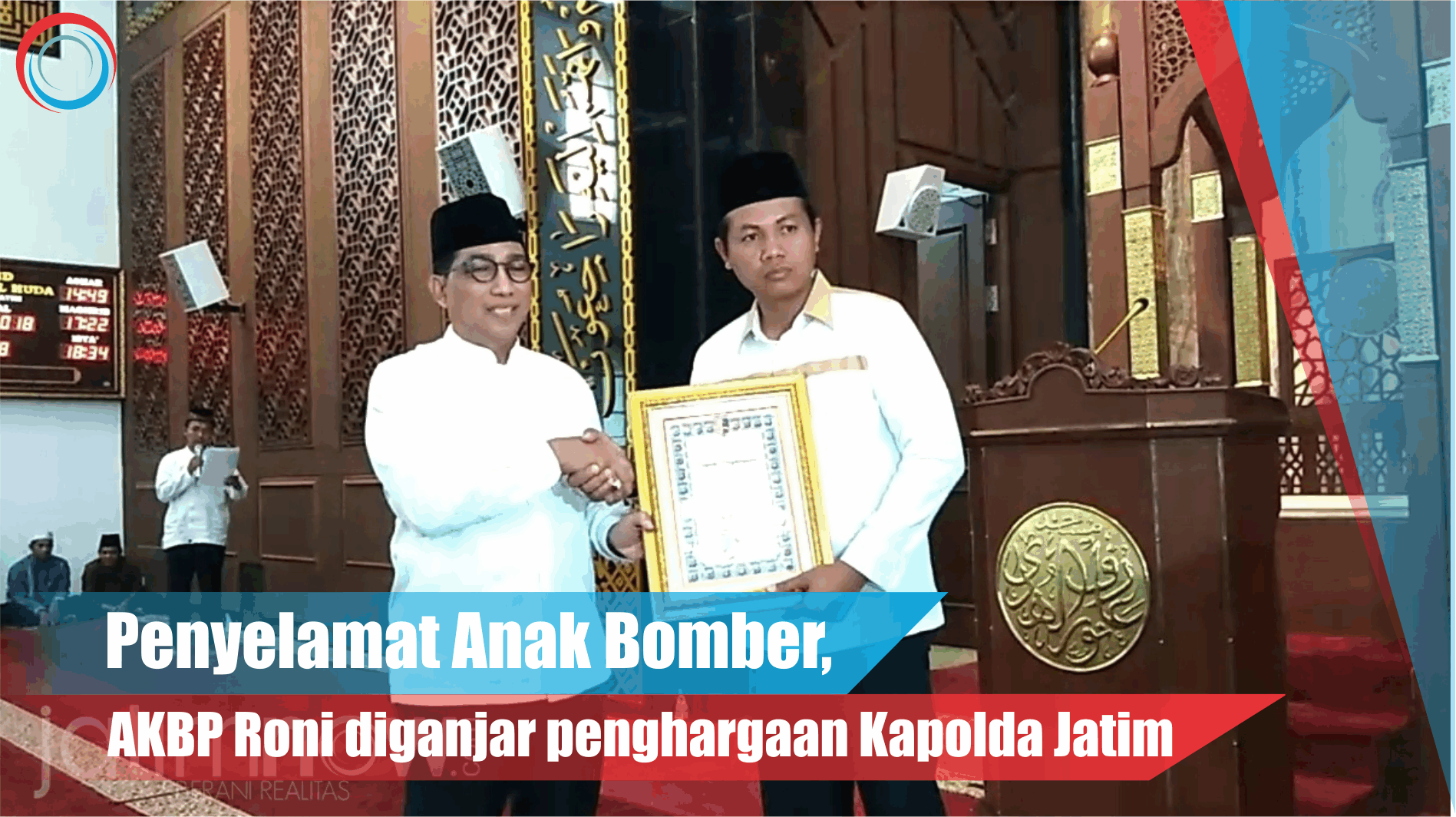 Video: Penyelamat Anak Bomber, AKBP Roni Diganjar Penghargaan Kapolda 