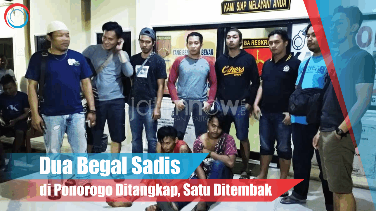 Video: Dua Begal Sadis di Ponorogo Ditangkap, Satu Ditembak